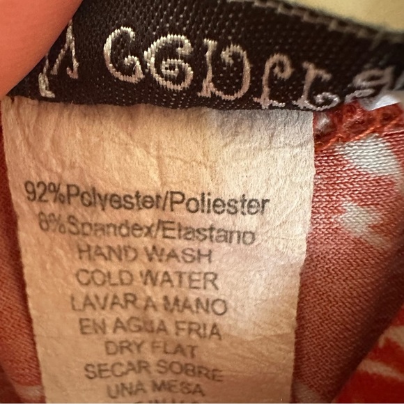 Y2K Babydoll Tank Top Women M Red White Floral Lace Floral 1990s V-neck Vintage - Picture 6 of 7